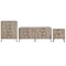 Manhattan Comfort 3-Piece DUMBO 5-Drawer Tall Dresser, 6-Drawer Double Low Dresser and Nightstand 2.0 in Rustic Grey 3-DB07-GY - alternate 5